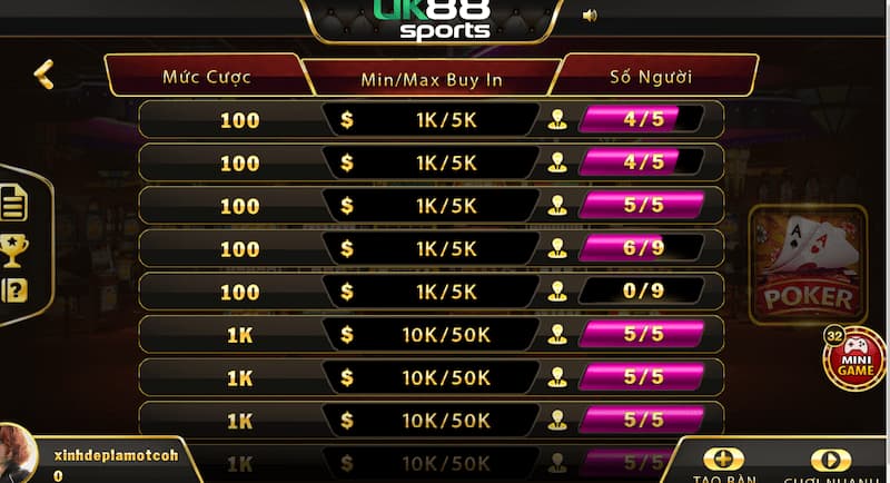 cach choi poker truc tuyen tren uk88 Cách chơi poker trực tuyến trên Uk88